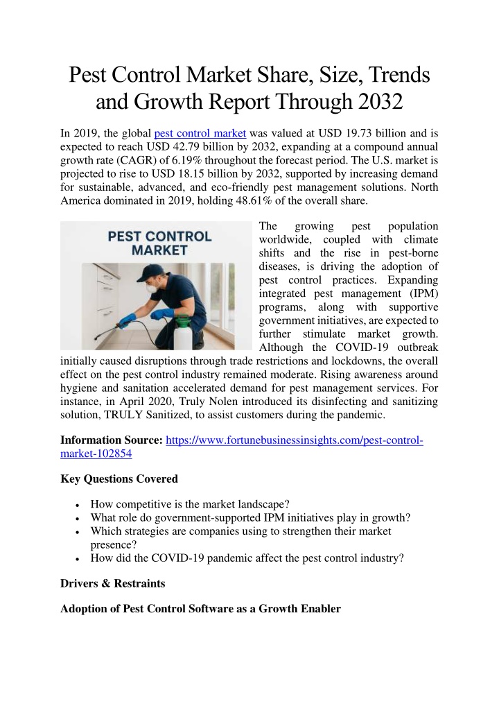 pest control market share size trends and growth n.w