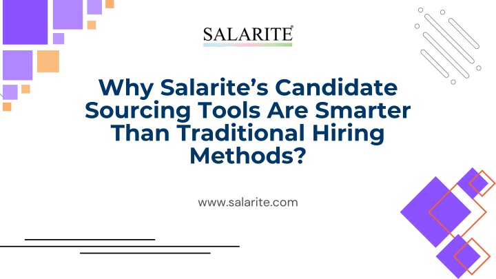 why salarite s candidate sourcing tools n.w