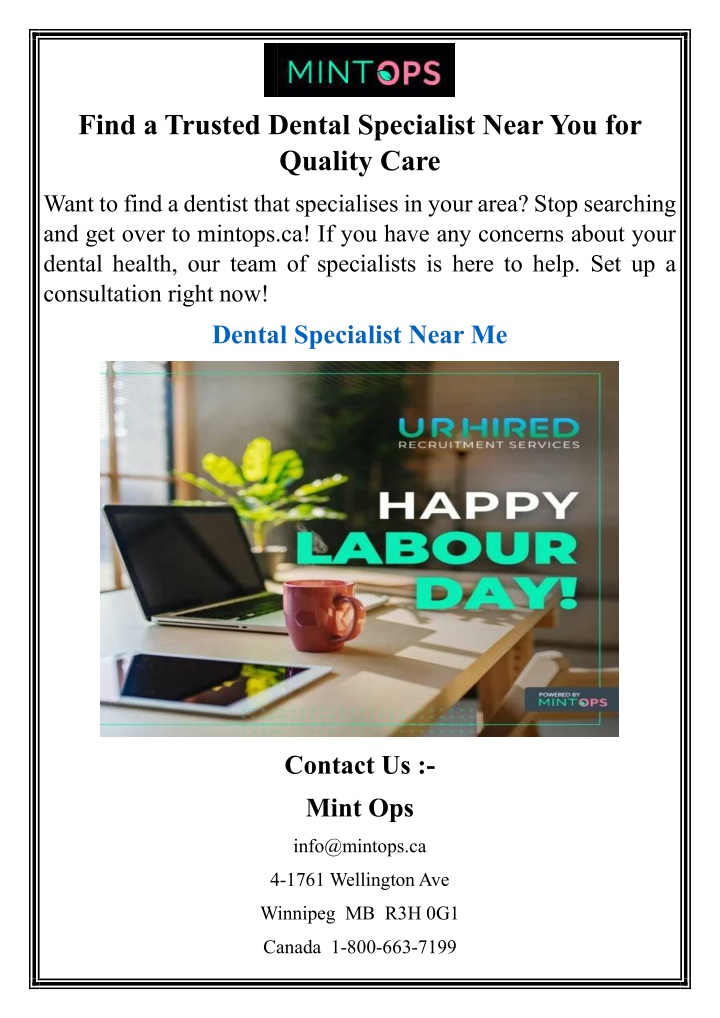 find a trusted dental specialist near n.w