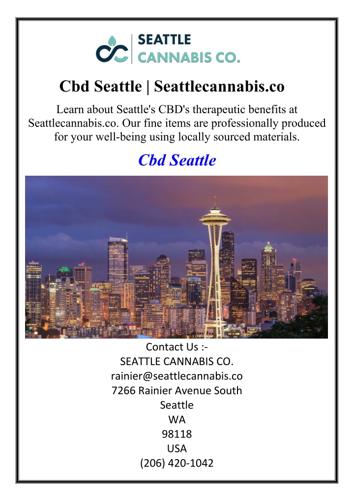 cbd seattle seattlecannabis co n.w