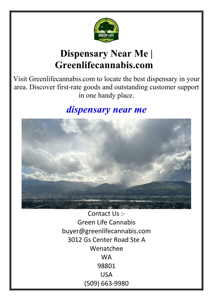 dispensary near me greenlifecannabis com n.w