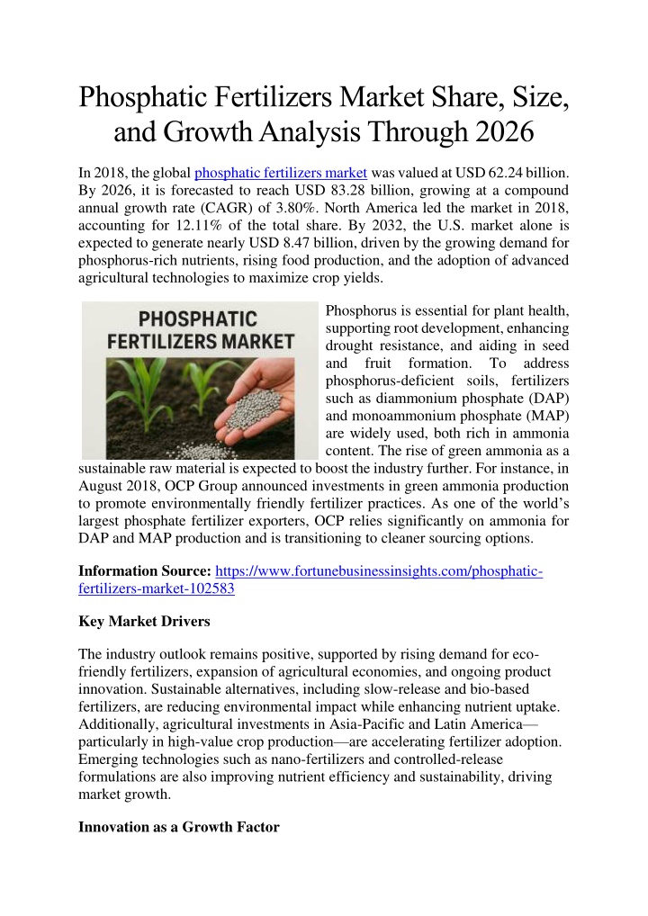 phosphatic fertilizers market share size n.w