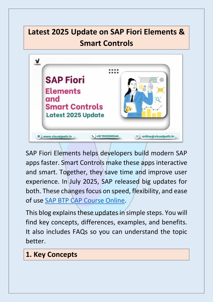 latest 2025 update on sap fiori elements smart n.w