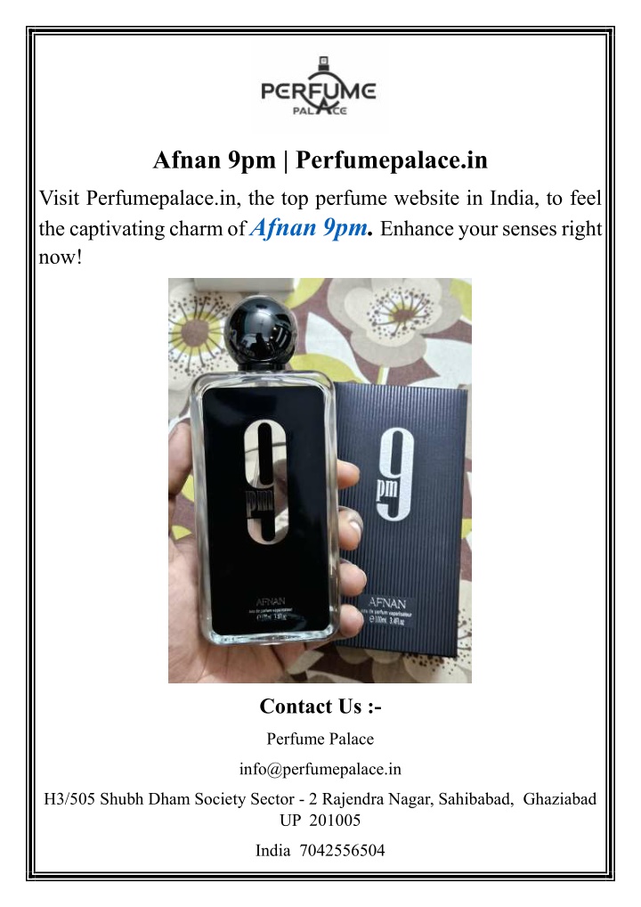afnan 9pm perfumepalace in n.w