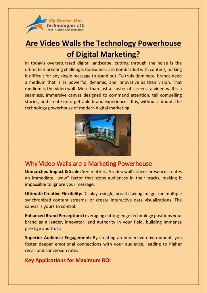 are video walls the technology powerhouse n.w