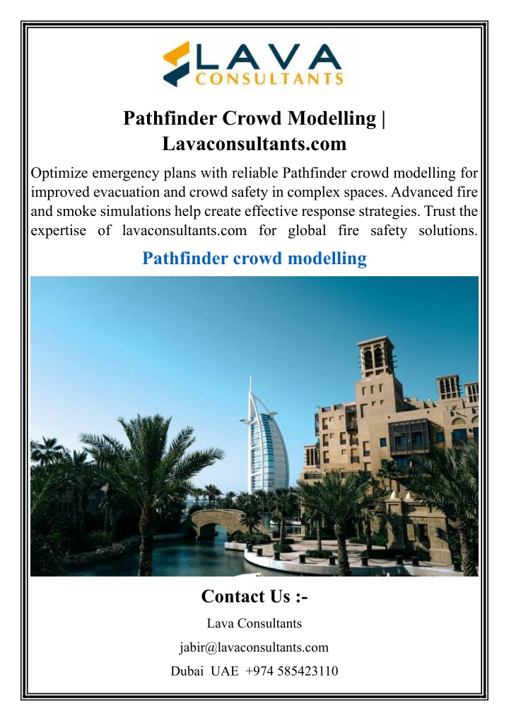 pathfinder crowd modelling lavaconsultants com n.w