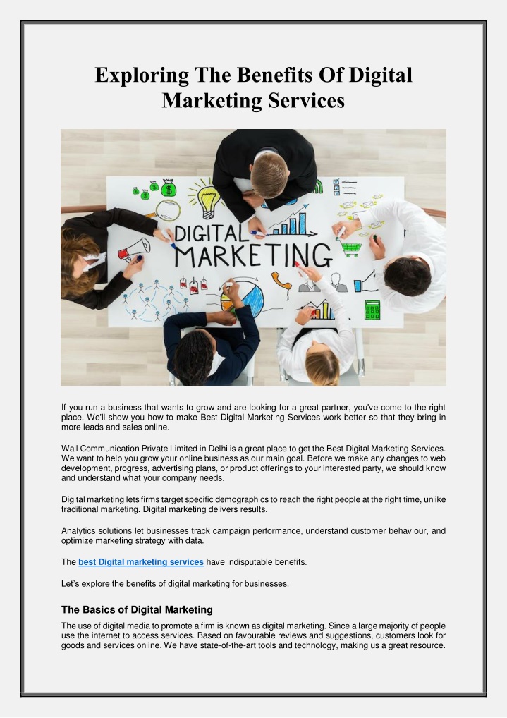 exploring the benefits of digital marketing n.w