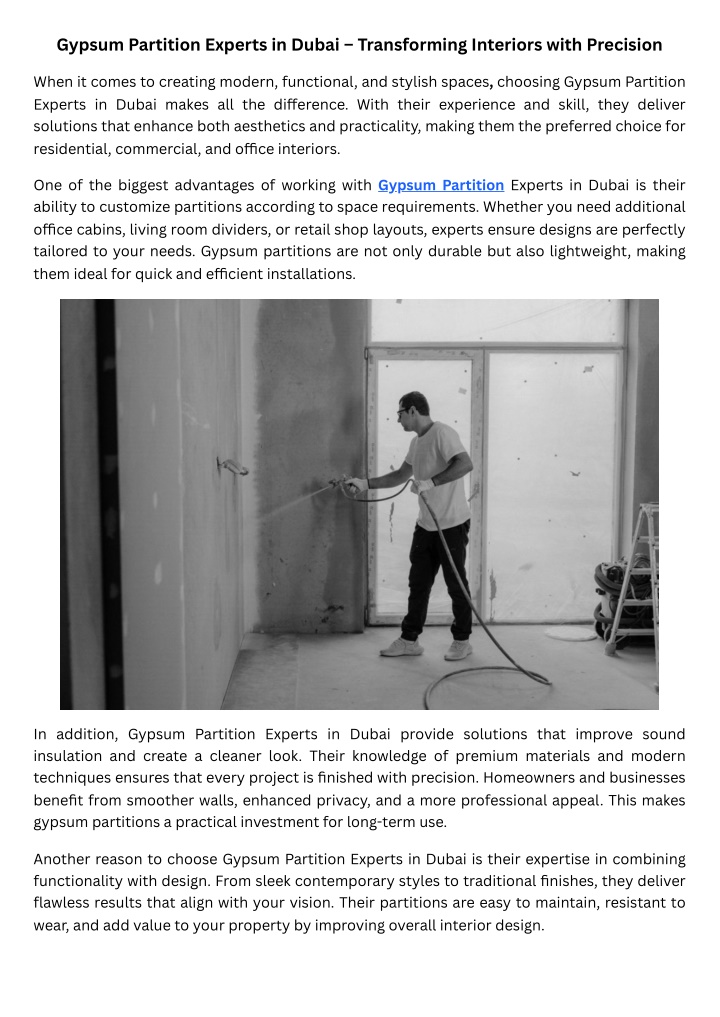 gypsum partition experts in dubai transforming n.w