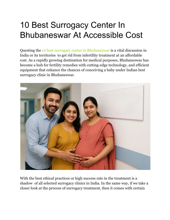 10 best surrogacy center in bhubaneswar n.w