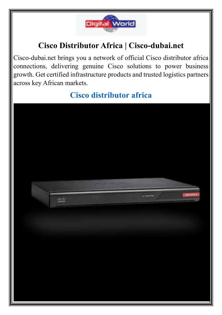 cisco distributor africa cisco dubai net n.w