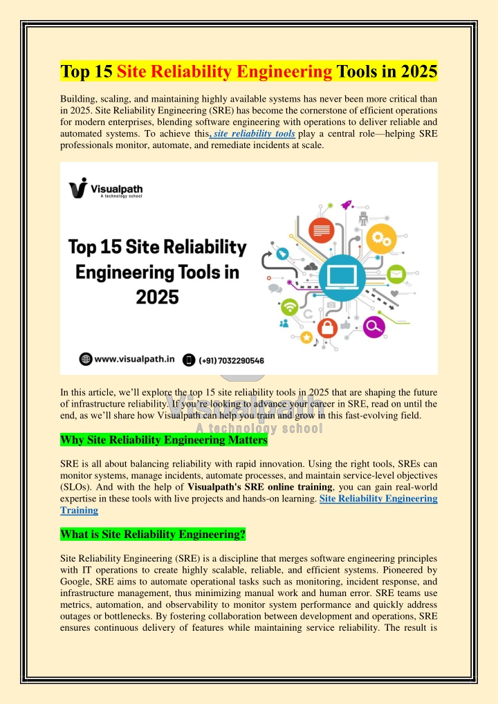 top 15 site reliability engineering tools in 2025 n.w