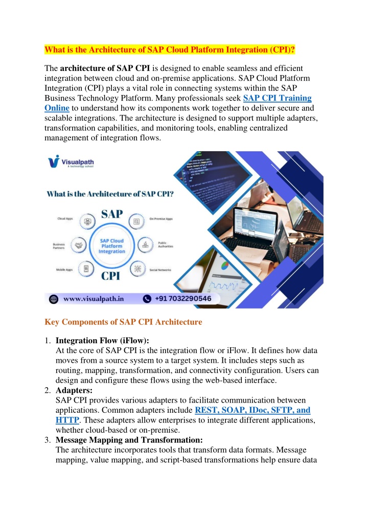 what is the architecture of sap cloud platform n.w