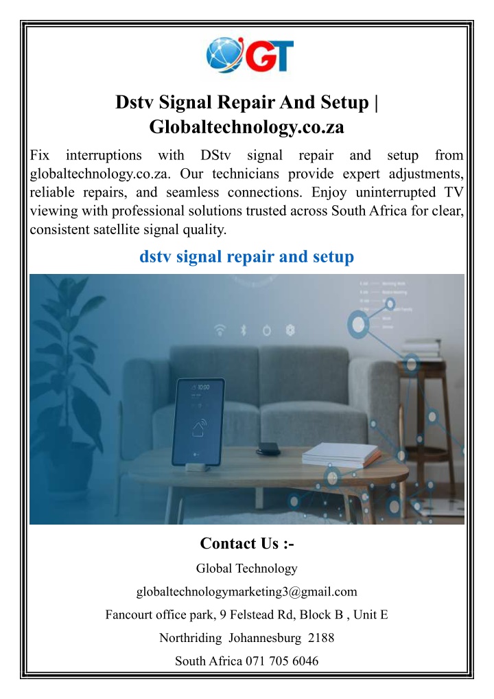 dstv signal repair and setup globaltechnology n.w