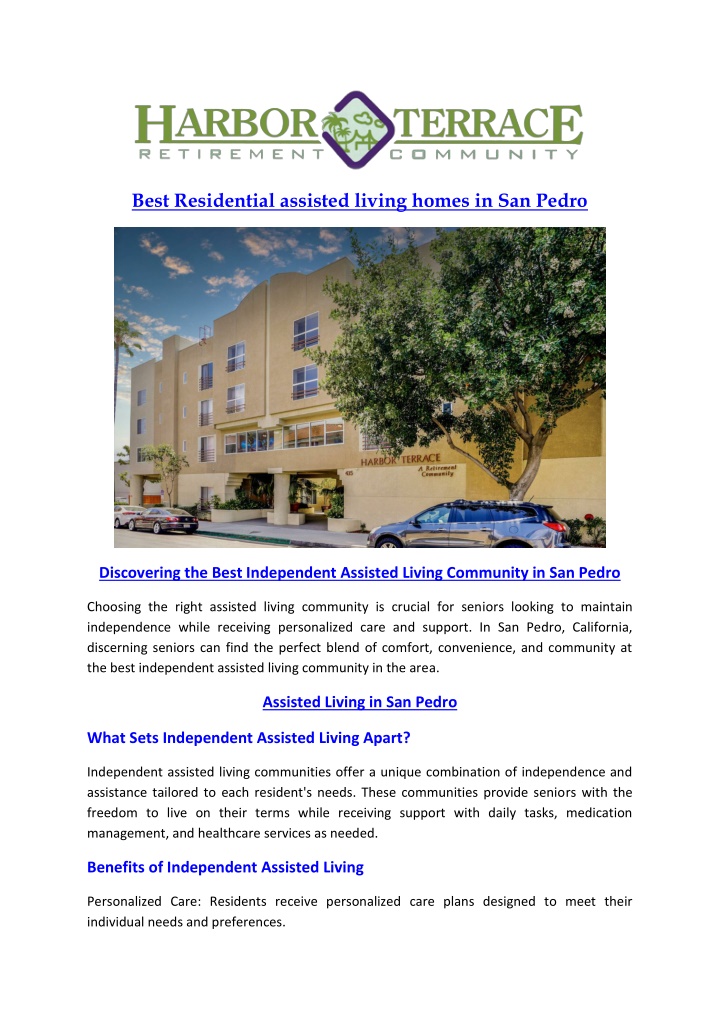 best residential assisted living homes n.w