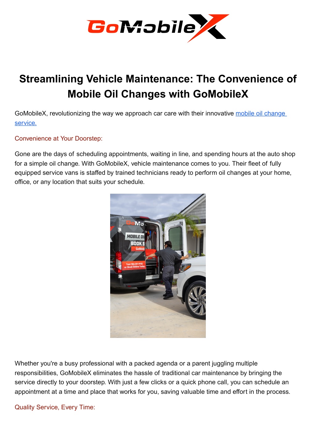 streamlining vehicle maintenance the convenience l.w