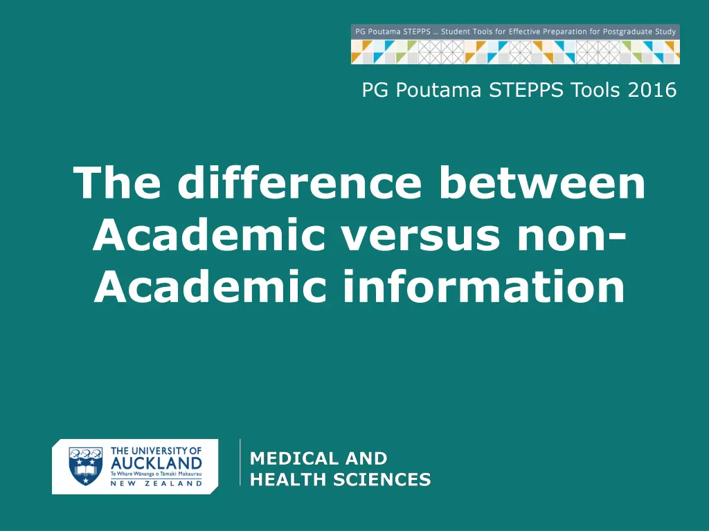 Difference Between Academic and Non-Academic Information PPT | SlideOrbit