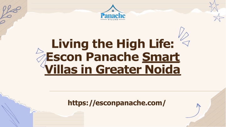 Escon Panache Smart Villas in Greater Noida