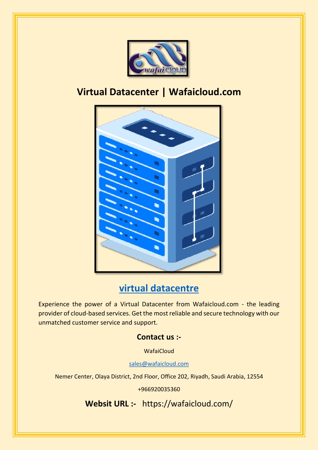 virtual datacenter wafaicloud com l.w