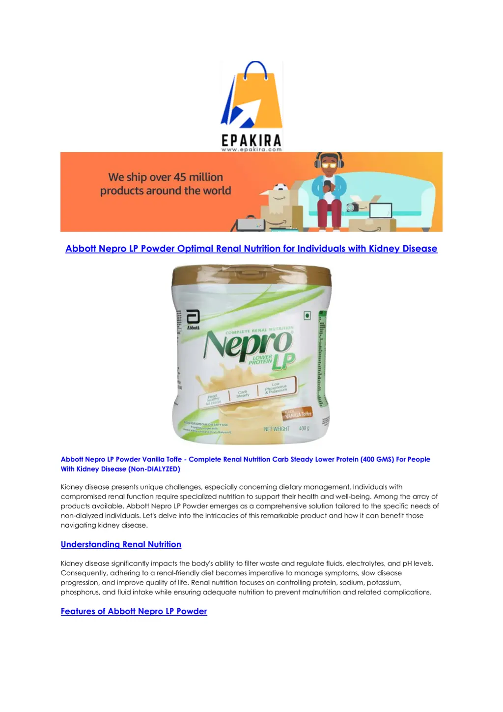 abbott nepro lp powder optimal renal nutrition n.