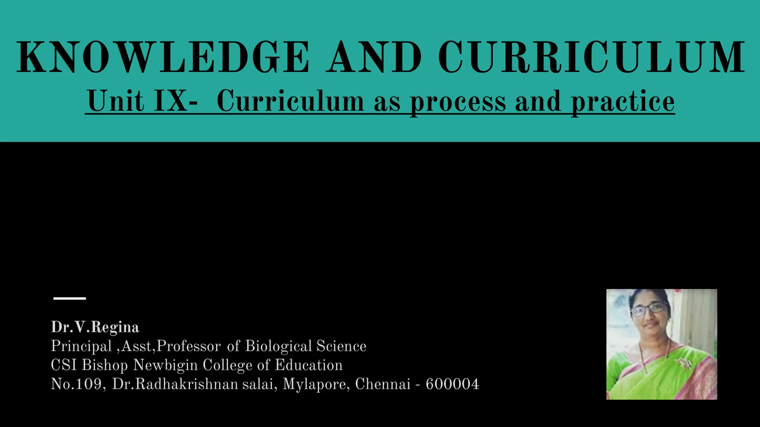 Knowledge and Curriculum