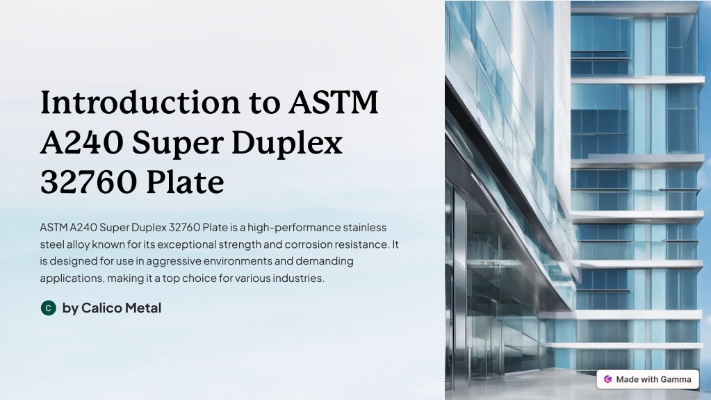 introduction to astm a240 super duplex 32760 plate l.w