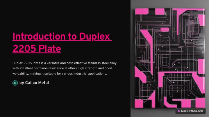 introduction to duplex 2205 plate n.w