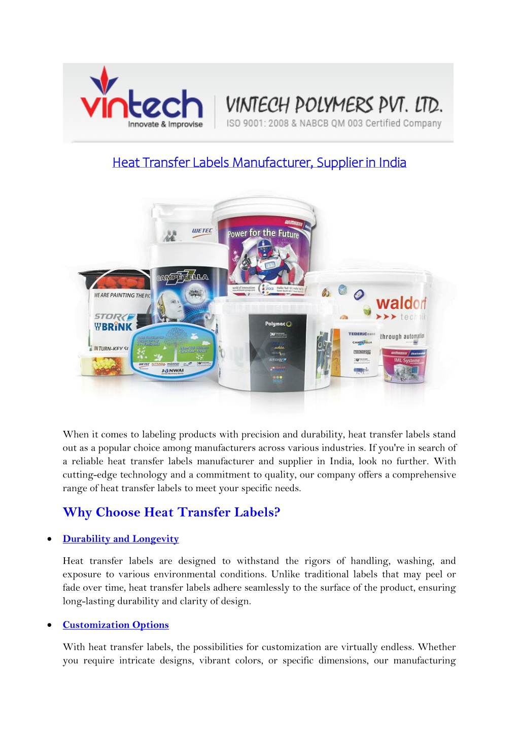 heat transfer labels manufacturer supplier l.w
