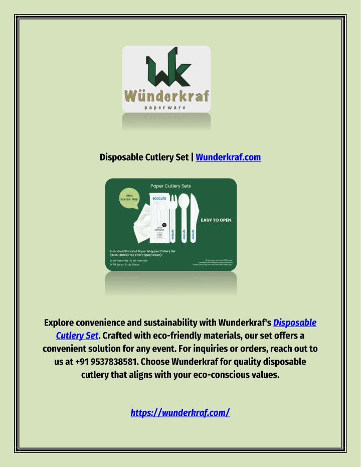 disposable cutlery set wunderkraf com n.w