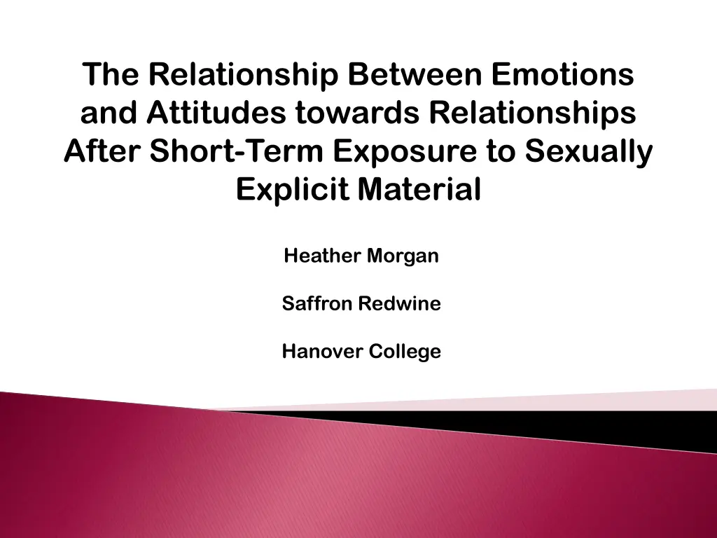 The Relationship Between Emotions and Attitudes towards Relationships ...
