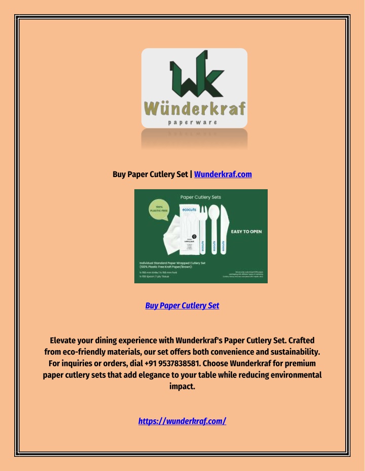buy paper cutlery set wunderkraf com n.w