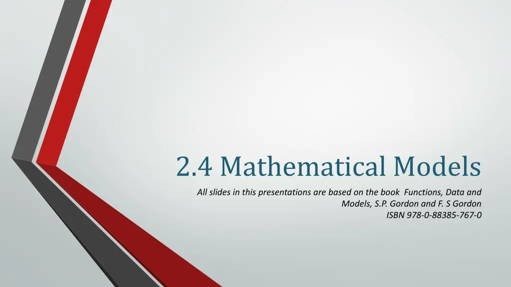 2.4 Mathematical Models PPT | SlideOrbit
