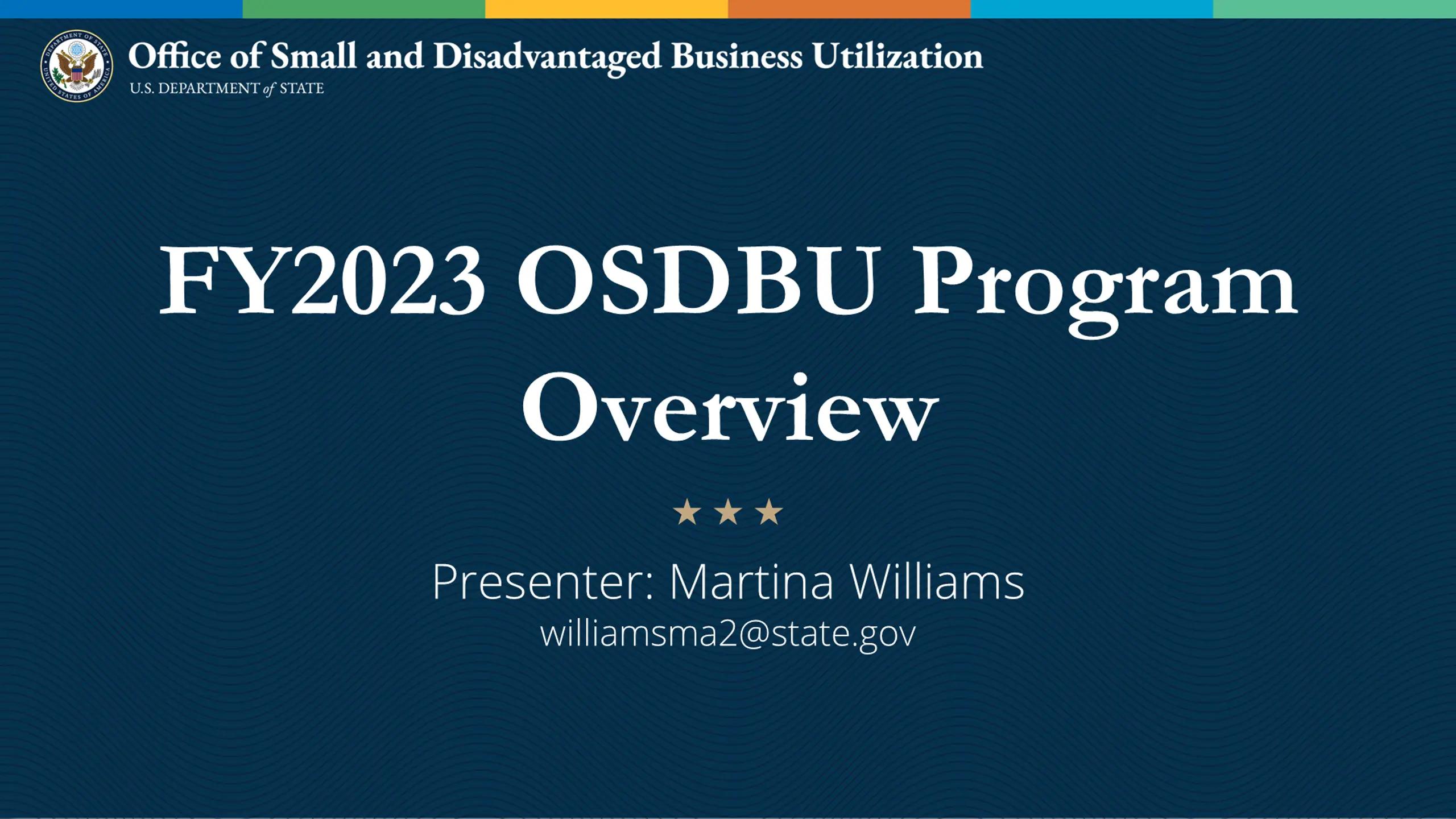 FY2023 OSDBU Program Overview