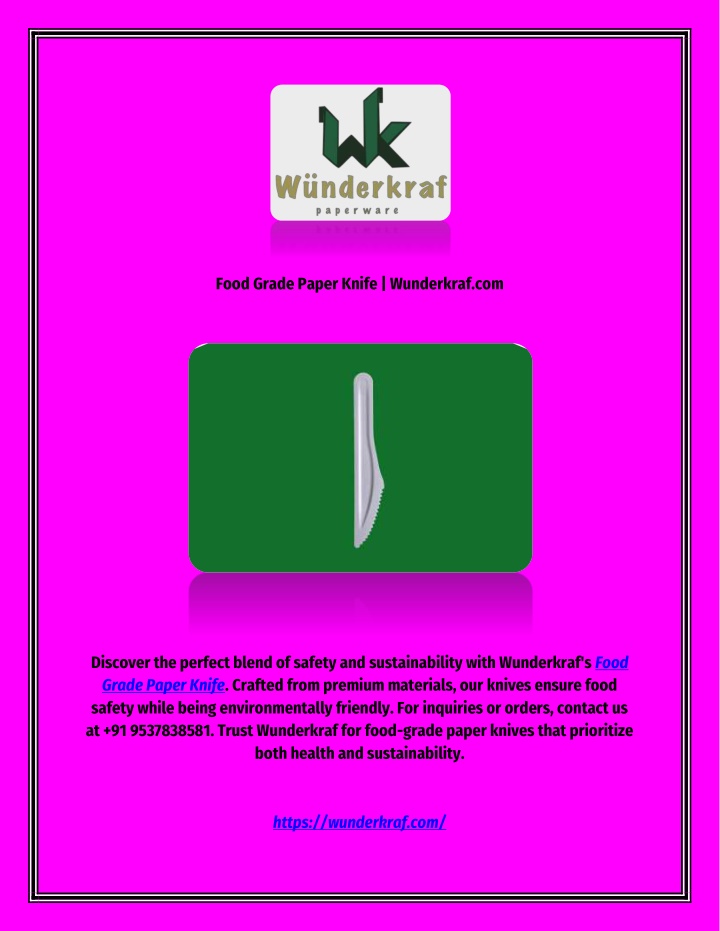 food grade paper knife wunderkraf com n.w