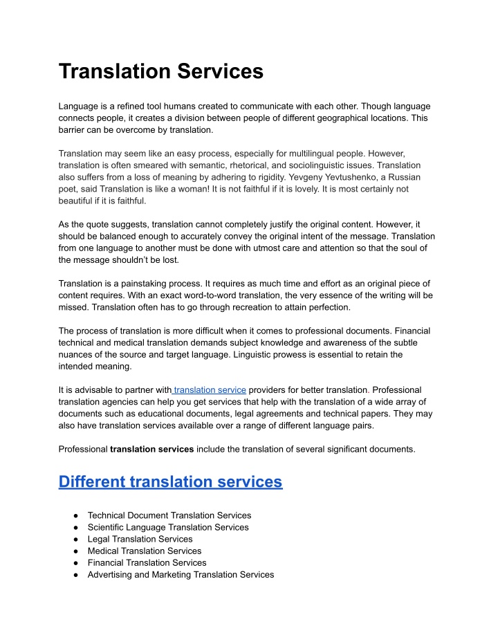 translation services n.w