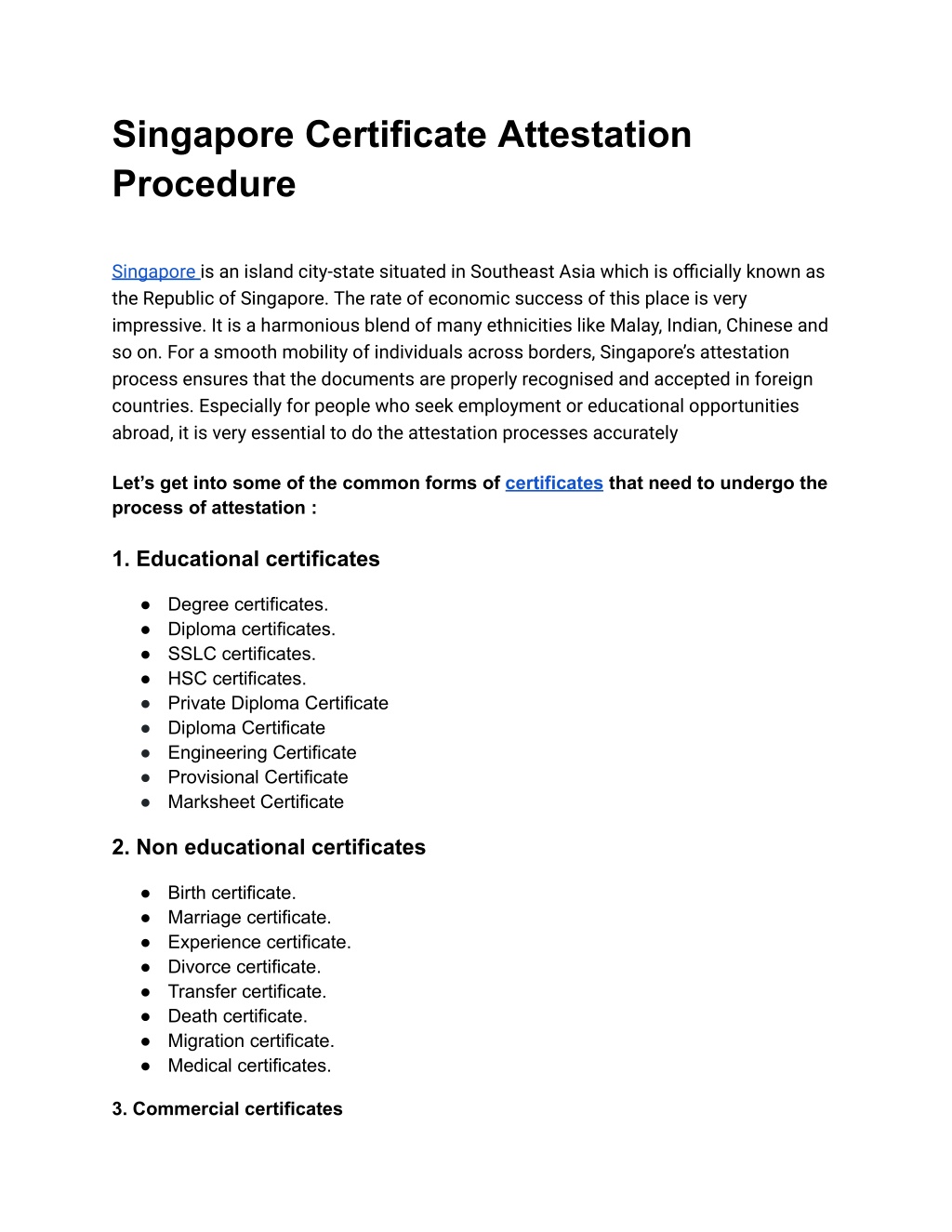 singapore certificate attestation procedure l.w