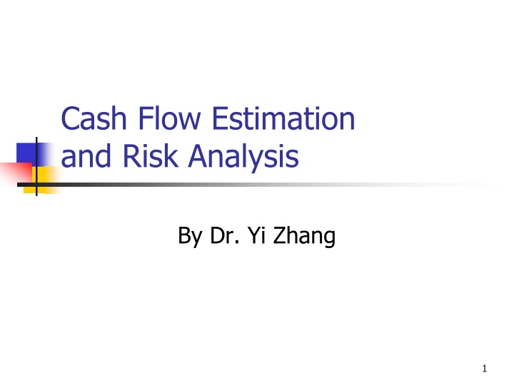 Cash Flow Estimation and Risk Analysis Overview