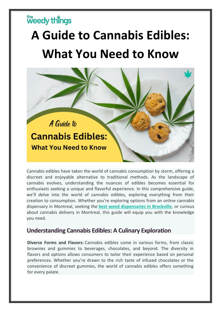 a guide to cannabis edibles what you need to know n.w