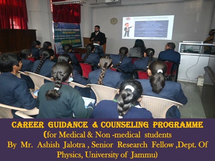 Career Guidance & Counseling Programme for Students by Experienced Professionals