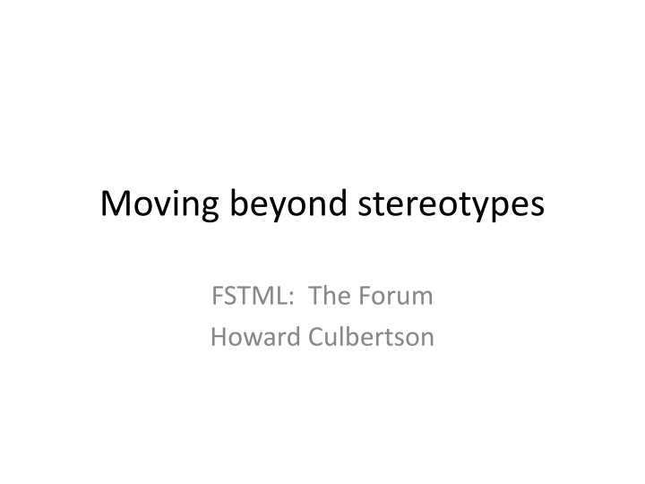 Embracing Cultural Intelligence: Moving Beyond Stereotypes