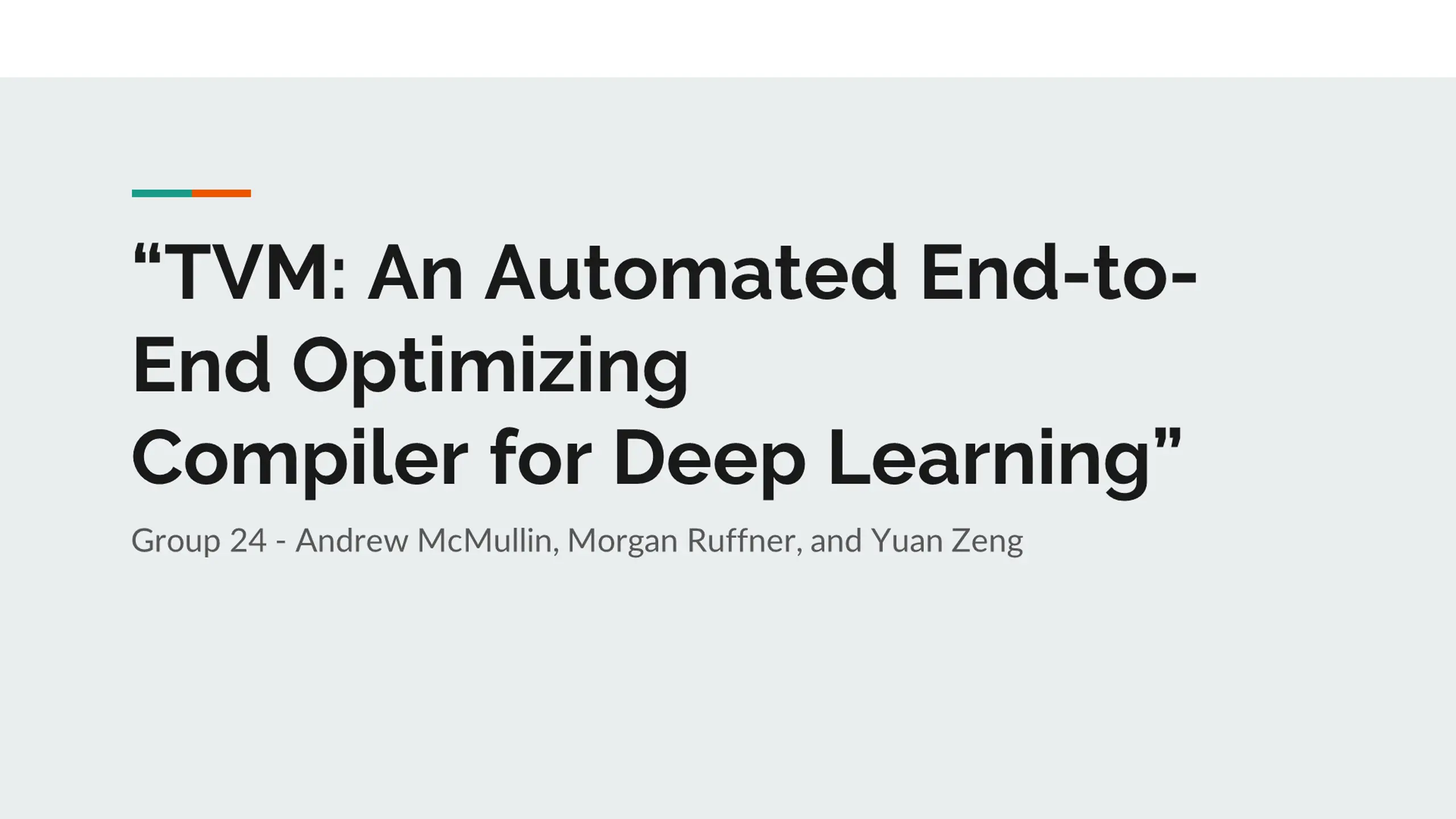 TVM: An Automated End-to-End Optimizing Compiler for Deep Learning