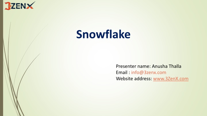 Snowflake.3zen Snowflake training, Data Analytics course, Hyderabad workshops, L