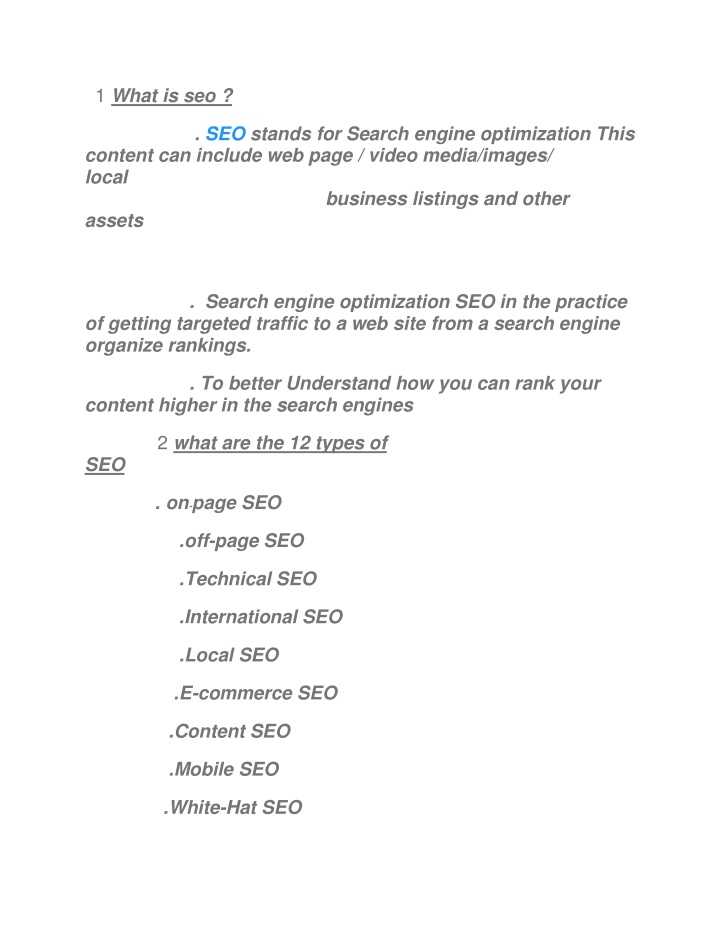 1 what is seo n.w