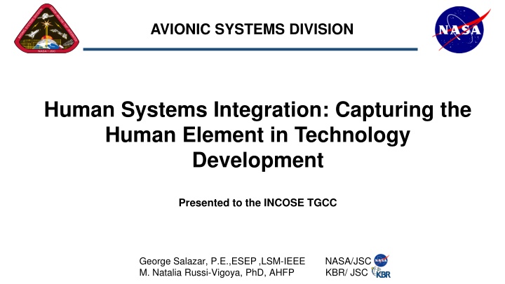 Human Systems Integration in Technology Development