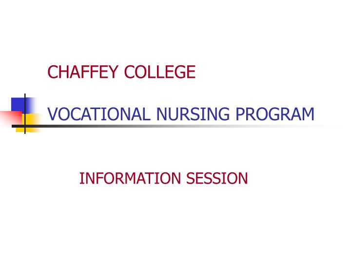 Chaffey College Vocational Nursing Program Information Session