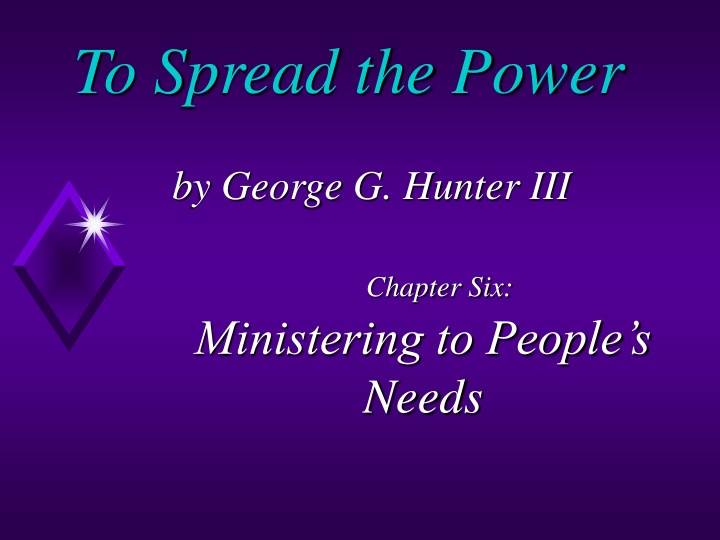 The Church's Duty in Ministering to People's Needs