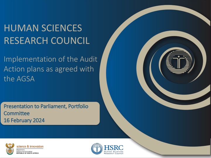 Implementation of Audit Action Plans by HUMAN SCIENCES RESEARCH COUNCIL
