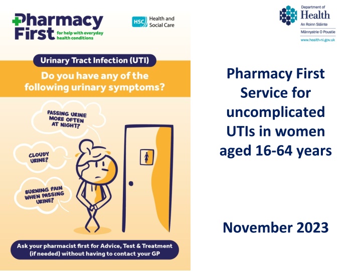 Pharmacy First Service for Uncomplicated UTIs in Women Aged 16-64 - November 2023