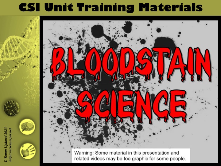 Blood Spatter Analysis Training Materials - Updated 2023