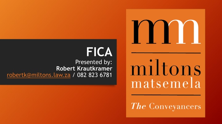 FICA  Presented by: Robert Krautkramer