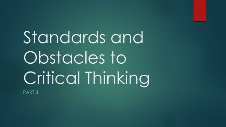 Relativism and its Impact on Critical Thinking